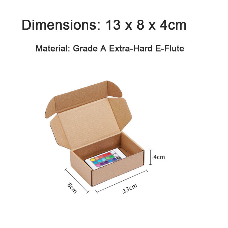 Packaging Box 20 Pack Compact Mini Brown Corrugated Cardboard Mailing Boxes for Storing Small Items
