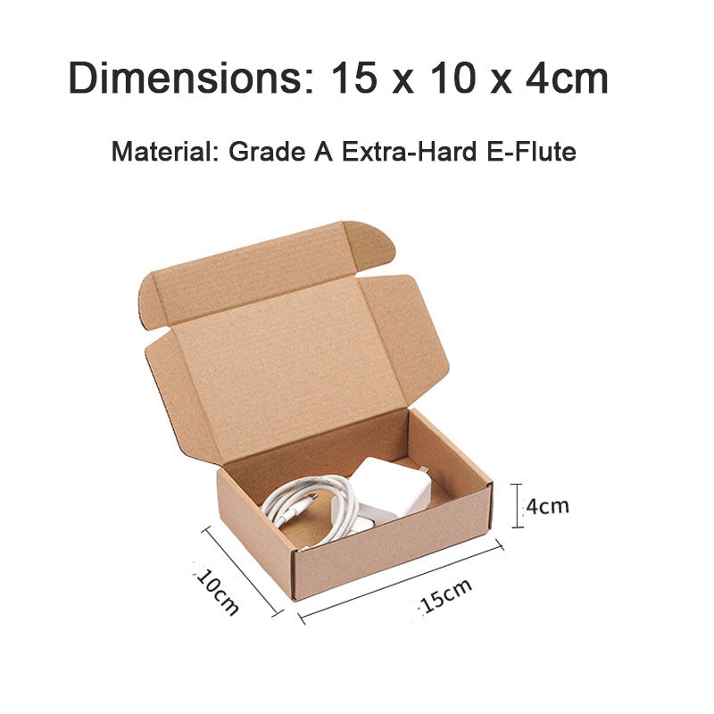 Packaging Box 20 Pack Compact Mini Brown Corrugated Cardboard Mailing Boxes for Storing Small Items