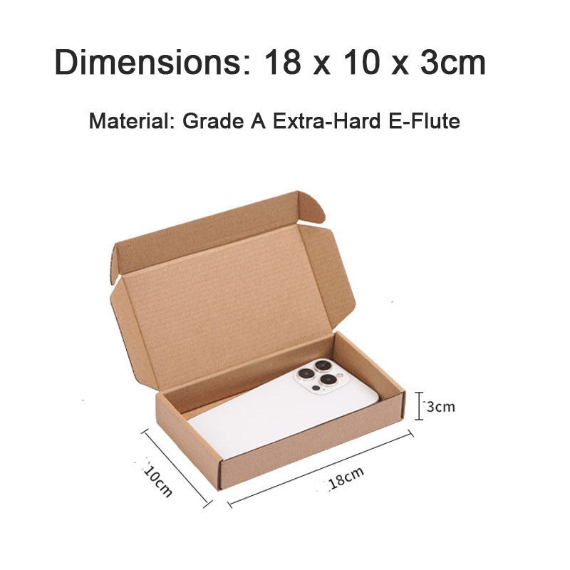 Packaging Box 20 Pack Compact Mini Brown Corrugated Cardboard Mailing Boxes for Storing Small Items