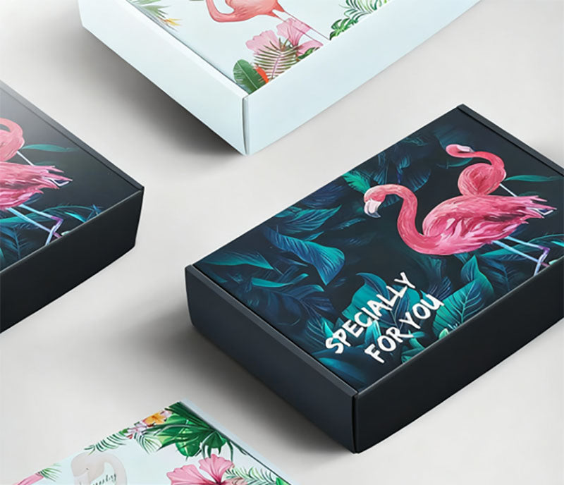 20 Pieces Fresh Flamingo Pattern Recyclable Corrugated Box Mailers Shipping Boxes Small Business Packaging Supplies Cardboard