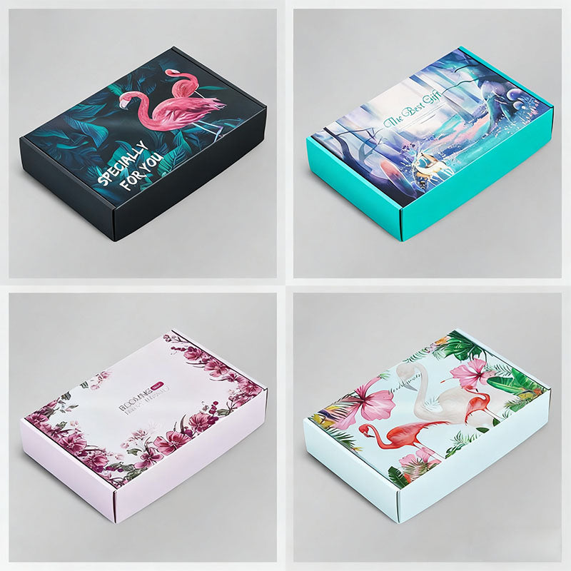 20 Pieces Garland Pattern Recyclable Cardboard Valentine Mothers Day Gift Boxes Corrugated Cardboard Box