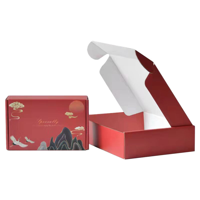 20 Pieces Crane Pattern Shipping Boxes Small Business Mailing Boxes Cardboard Corrugated Mailers Box