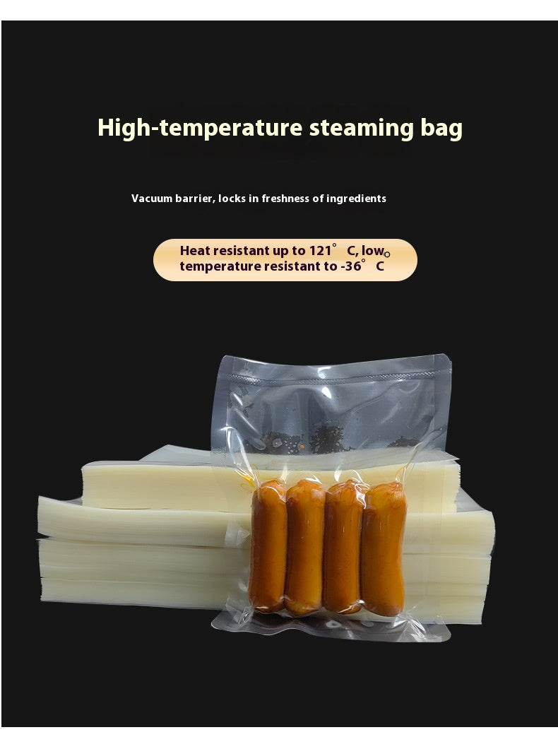 100pcs of Food-Grade High-Temp Retort Vacuum Bags Microwave & Boiling Safe Perfect for Home Cooking & Freezing