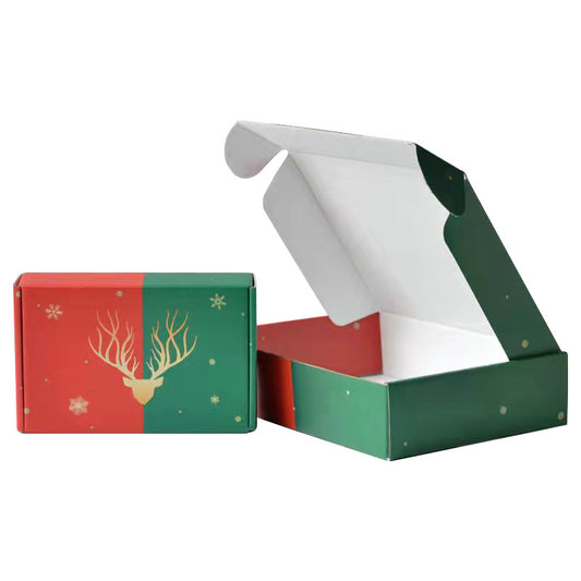20 Pieces Deer Pattern Corrugated Mailer Packaging Boxes for Gifts Small Business by Mailing