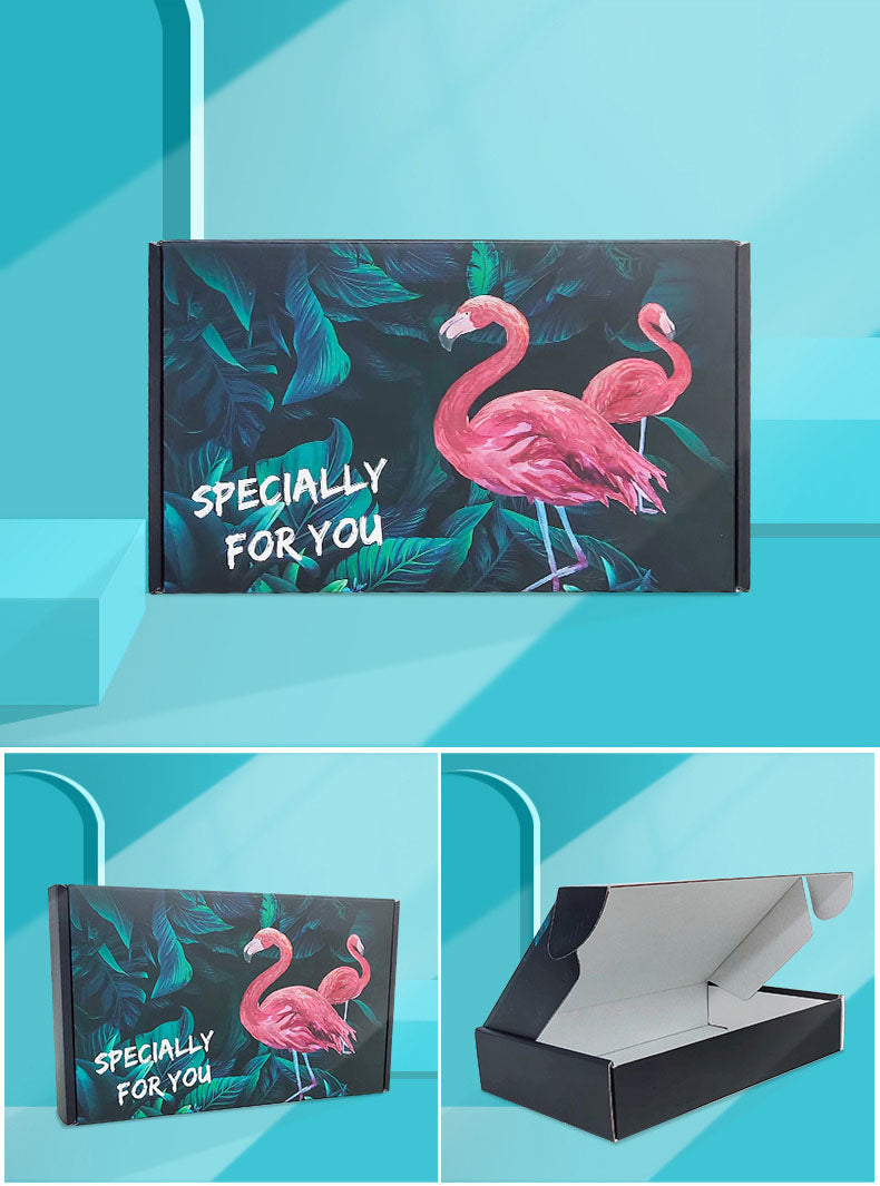 20 Pieces Fashion Flamingo Pattern Shipping Boxes Corrugated Cardboard Gift Boxes