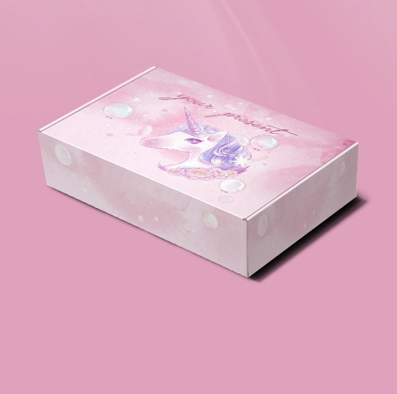 20 Pieces Pink Unicorn Pattern Corrugated Cardboard Boxes Mailer Boxes for Business Mailing Packaging
