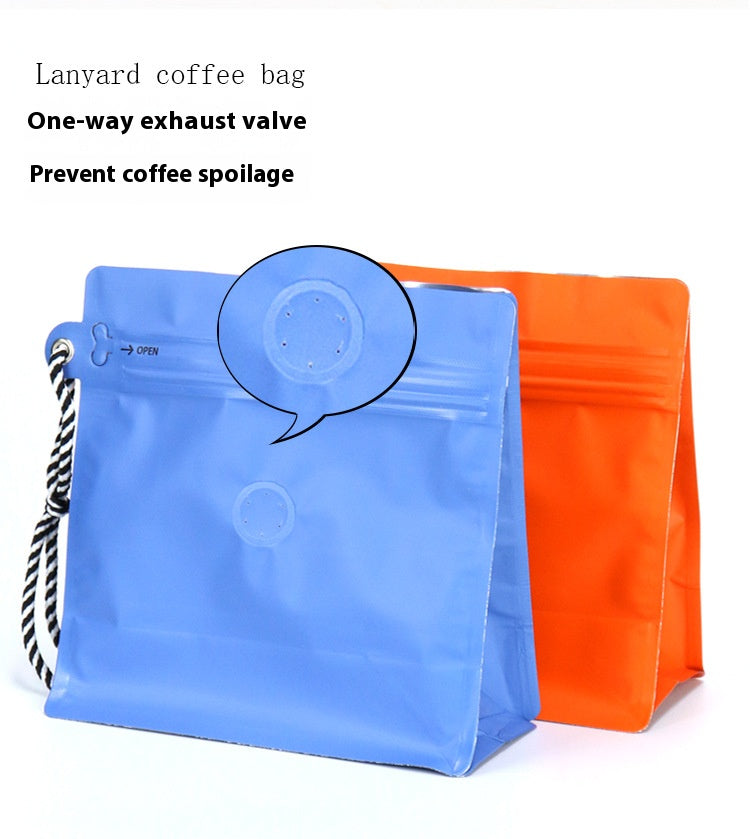 Matte Ziplock Heat-Sealable and Resealable Pouches 50pcs of High Barrier Flat Bottom Stand-Up Coffee Bean Bags With Valve
