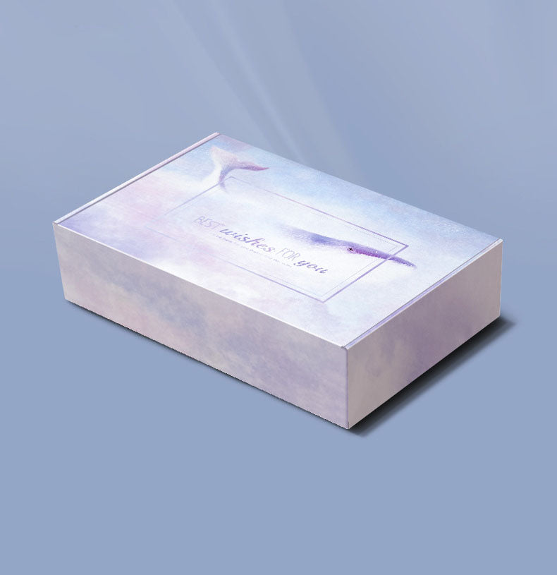 20 Pieces Blue Whale Pattern Shipping Boxes Corrugated Mailer Boxes for Packaging Business Mailing Literature