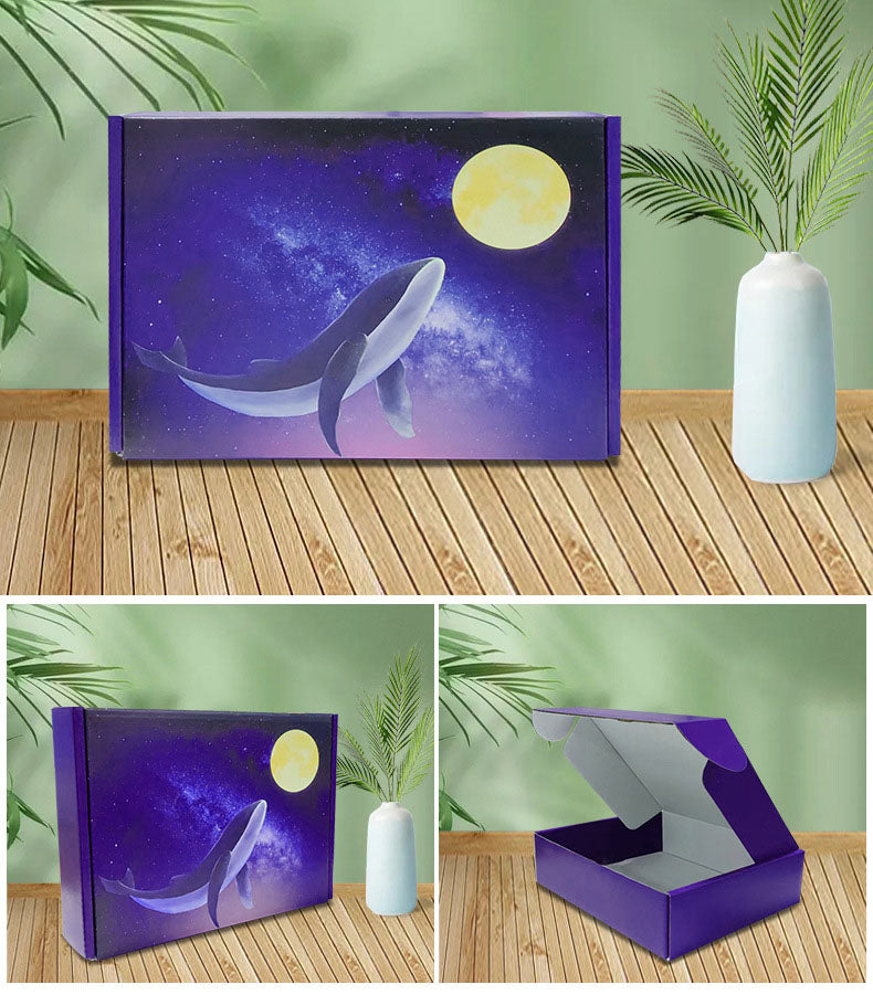20 Pieces Whale Pattern Shipping Corrugated Mailer Boxes Packaging Boxes for Products