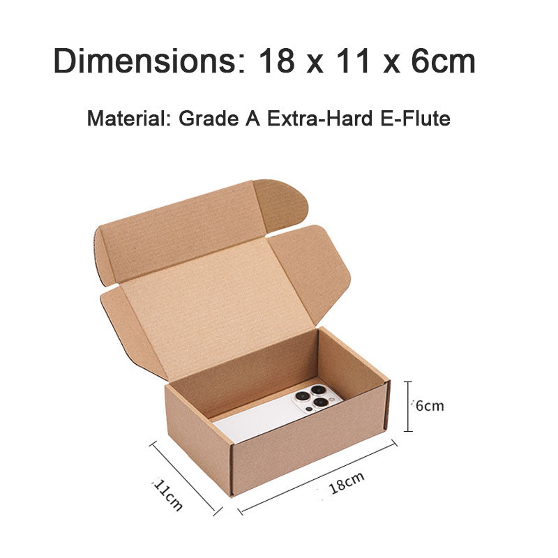 Packaging Box 20 Pack Compact Mini Brown Corrugated Cardboard Mailing Boxes for Storing Small Items