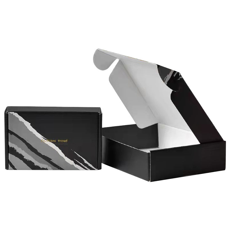 20 Pieces Black and White Image Pattern Recyclable Corrugated Box Mailers Shipping Boxes Cardboard for Packaging