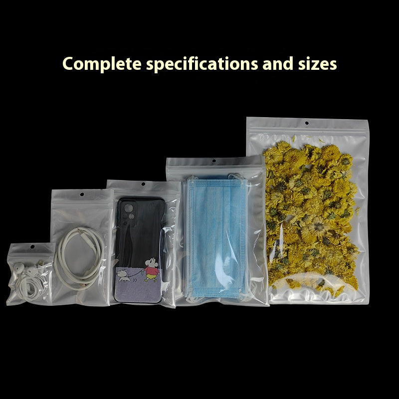 Smell proof mylar bags 50pcs of resealable packaging pouch bag with clear window for food eyelash jewelry electronics storage