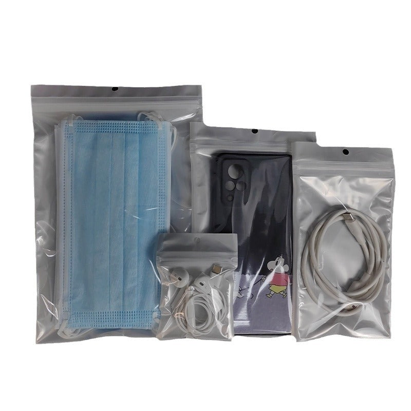 Smell proof mylar bags 50pcs of resealable packaging pouch bag with clear window for food eyelash jewelry electronics storage