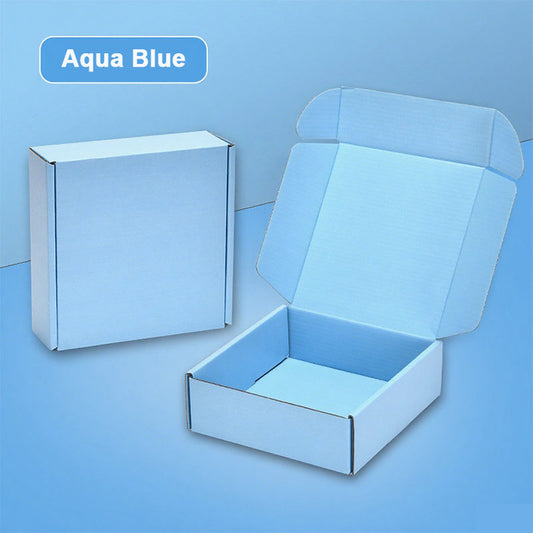20 Pieces Aqua Blue Color Shipping Boxes Mailing Cardboard Boxes for Packaging